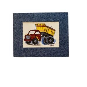 Dump Truck Art Signed Gina Byrd Numbered
